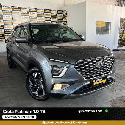 HYUNDAI CRETA 1.0 TGDI FLEX PLATINUM AUTOMÁTICO HYUNDAI CRETA 1.0 TGDI FLEX PLATINUM AUTOMÁTICO